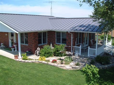 metal roof on brick ranch